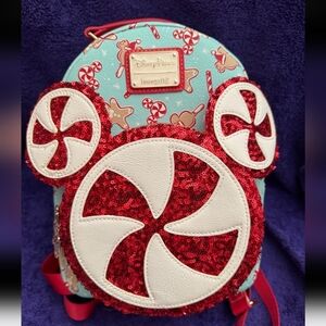 Loungefly Red and White Peppermint Backpack NWOT